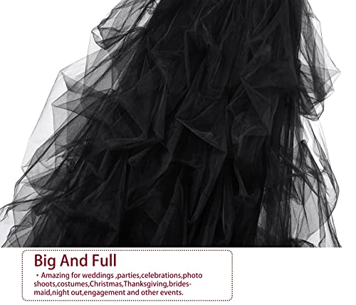 Bloom Tulle Skirts For Women Adult Tutu 80S Prom Dress Tutus For Women With Lining Plus Size Tulle Dress Black #TOP4