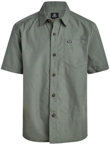 Volcom Boys Short Sleeve Button Down Shirt - Soft Woven Hawaiian Beach Shirts - Casual Summer Collared Shirts for Boys