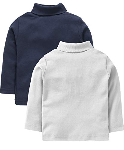 Image of REVOLTEK Boy's and Girl's 100% Cotton Full Sleeve Turtle High Neck T-Shirts Pack of 2