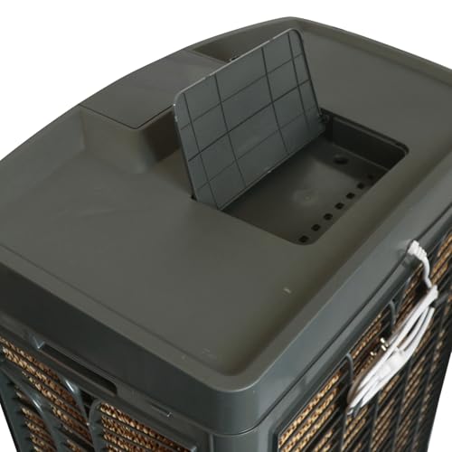 Image of Voltas Tejas Desert Air Cooler, 85 Litre Capacity, Portable with Wheels, Grey