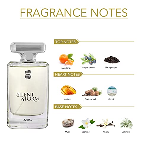 AJMAL SILENT STORM EDP PERFUME 100ML LONG LASTING SCENT SPRAY Gift for Men - Image 2