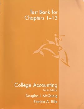 Paperback TEST BANK for College Accounting, Chapters 1-13 , 9th Edition Book