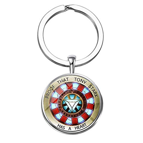 POTIY Gift for Fan Proof That Tony Stark Has A Heart Jewelry Tony Stark Keychain The Hero Gift(Style 3)