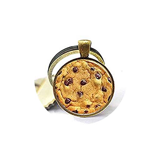 Preisvergleich Produktbild aaaAA Schokoladen-Chip Cookie Schlüsselanhänger Foto Schlüsselanhänger versilbert