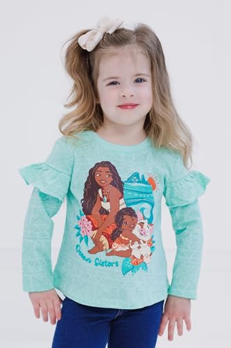 Image of Disney Girls 2 Pack Long Sleeve T-Shirts Infant to Big Kid Sizes (18 Months - 14-16)