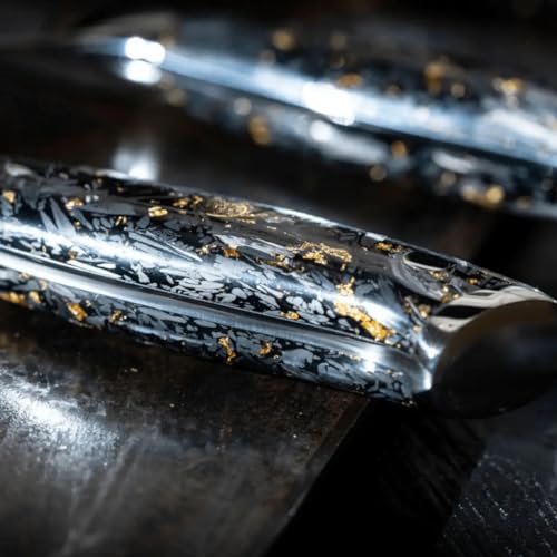 Damaso Santoku Messer (12,7cm), Black Aurora Kochmesser aus 67 Lagen Damastmesser, Japanisches Messer, Damast Küchenmesser