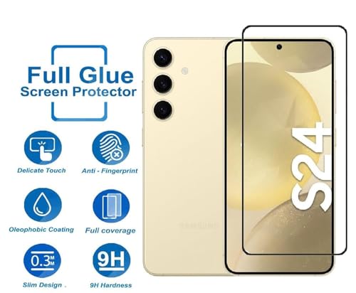 Image of 100FIT Tempered Glass For Samsung Galaxy S24 5G With Full Glue Edge To Edge Coverage And Easy Installation Kit