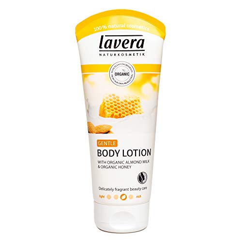 lavera Gentle Body Lotion: Moisturizing Cream with Organic Almond Milk & Honey for an irresistibly soft & supple feeling – Nourishing Formula for normal & dry skin – 6.7 Oz