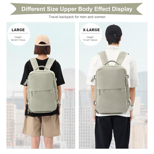 Image of coowoz Black Travel Backpack For Women Men Airline Approved,Carry On Backpack,Large Hiking Backpack Waterproof Outdoor Sports Rucksack Casual Daypack Fit 15.6 Inch Laptop Backpack College Backpack