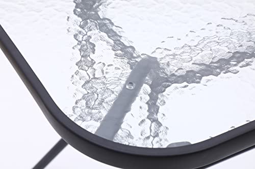 Nice C Patio Furniture Set, 8 Piece Patio Dining Set, Garden Outdoor Furniture Table Set With Tilted Removable Umbrella, Glass Table, And 6 Folding Chairs (Grey) #TOP6