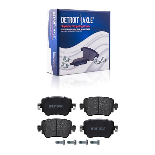 Image of Detroit Axle - Brake Kit for 15-20 Volkswagen Passat, 12.28'' inch Front and 10.70'' inch Rear Disc Brake Rotors Ceramic Brake Pads w /Hardware Replacement