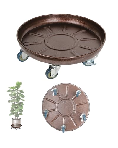 Panier à plantes marron New Wheels pour déplacer les grands pots