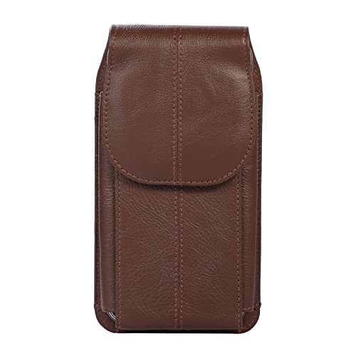 Étui de téléphone en cuir véritable avec clip ceinture élégant pour iPhone 16 et Samsung S24