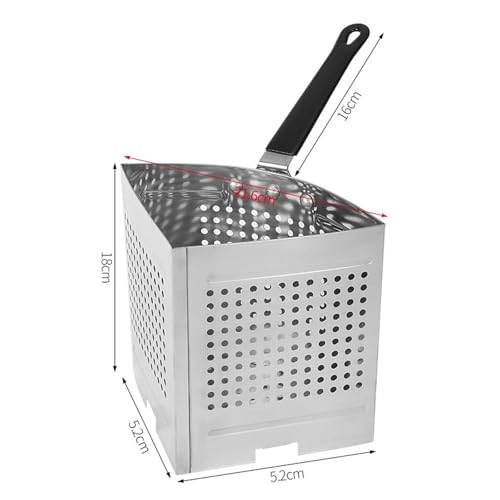Generic Pasta Cooker Strainer Basket Insert Blanching Basket 2x2x7inch Multifunctional Accessory for Perforated Deep Pocket