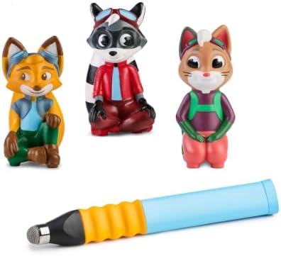 Edurino 3-in-1 Starterset – 3 Lernspiele Kinder ab 4 J. – mit App & Stift | Spielerisch digital lernen, 3 Lernspiele Kinder, Lesen & Schreiben Stufe 1, Zahlen & Mengen Stufe 1, Kre