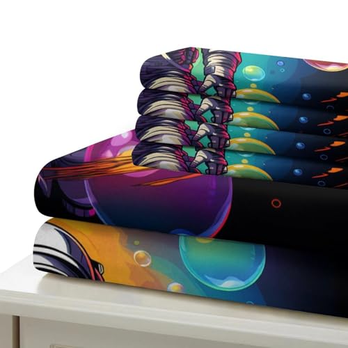 Housse de couette astronaute en microfibre pour lit simple - 7