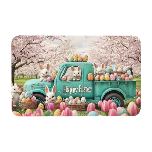 Tapis antidérapant de Pâques 50x80 cm lavable et absorbant pour salle de bain - 2