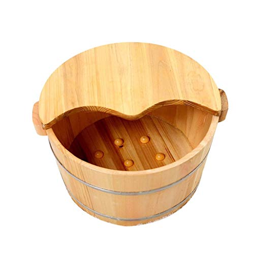 ZSH Footbath Household Foot Washing Barrel Solid Wood Foot Spa Wooden Tub Foot