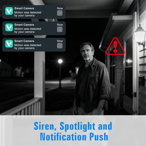 Security Cameras Wireless Outdoor, 2K Cameras for Home Security with Color Night Vision, SD/Cloud Storage,Longer Battery Life, Weatherproof, AI Motion Detection, Spotlight Siren Alarm thumbnail 7