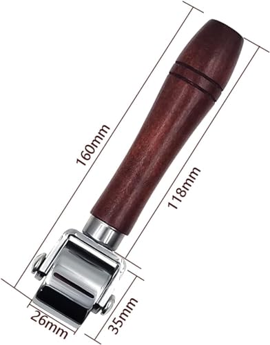 Miniatura 2 de Herramienta De Rodillo De Cuero, Rodillo De Papel Tapiz Acero Inoxidable, Rodillo De Súper Presión Con Mango De Antideslizante Para Pegamento De Cuero 26 Mm
