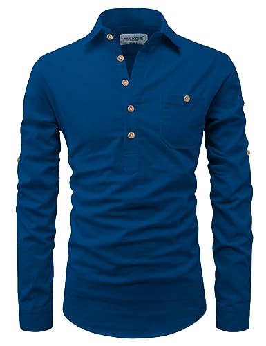 Image of Vida Loca Men Cotton Full Sleeve Casual Spread Collor Slim Fit Short Kurta for Men and Boys (Pack of 2)