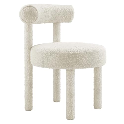 Modway EEI-6387-IVO Toulouse Boucle Fabric Dining Chair, Ivory by Modway - Used condition - US$156.05