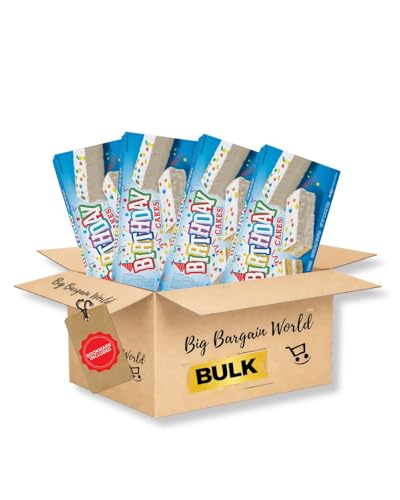 Multipack Gift Box Bundled By Big Bargain World Birthday Cake 4 Pack Bundle Box, Confetti and Purple Cake Flavors 4 Box Bonus Bookmark