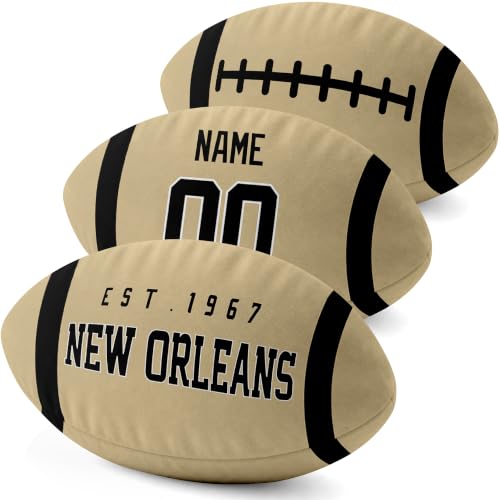 Image of ANTKING New Orleans Throw Pillow Custom Name Number for Men Boy Gifts | Personalized Gift for Youth for Birthday Christmas