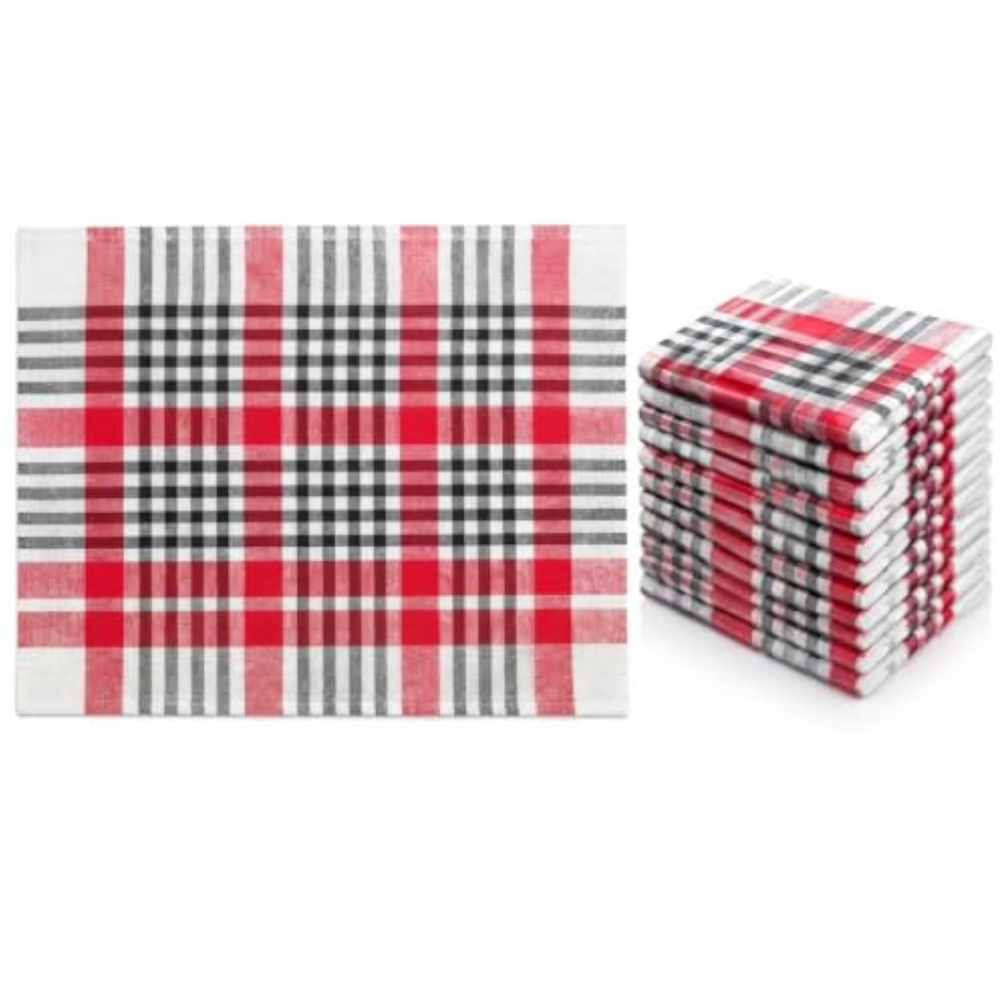 AB Signature 100% Cotton Checkered Kitchen Dish Cloths