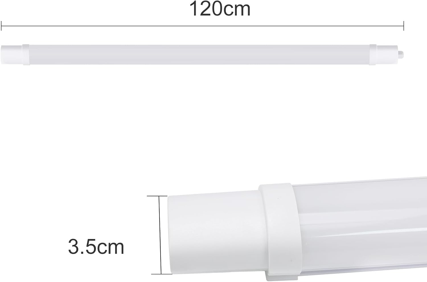 CBJKTX 2ER Deckenleuchte Deckenlampe LED Feuchtraumleuchte - 120CM 36W