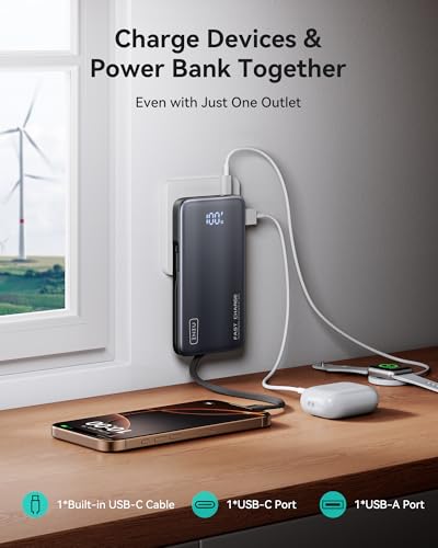 20% Off INIU 45W Portable Charger with Built-in AC Plug & Cable - Image 5