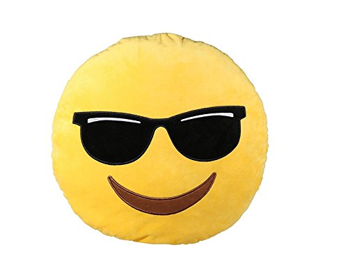 Out of the blue Coussin en Peluche, Cool Émotion, Polyester, Jaune, 49 x 49 x 15 cm Cover