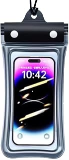 Waterproof Phone Pouch Case, IPX8 Rated, Touch Sensitive with 4-Layer Sealing, Universal Underwater Phone Dry Bag Black