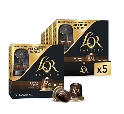Cápsulas de Café Compatibles con Aquaservice: Guía de Compra y Opiniones L'OR Barista Cápsulas Dobles de Café Forza | Intensidad 9 | 50 Cápsulas Compatibles con Cafeteras L'OR Barista - Amazon Exclusive