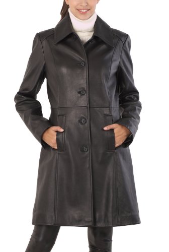 ジャケット・アウター LEATHER COMBINATION DOUBLE LAPEL COAT Dual Color Leather Jacket