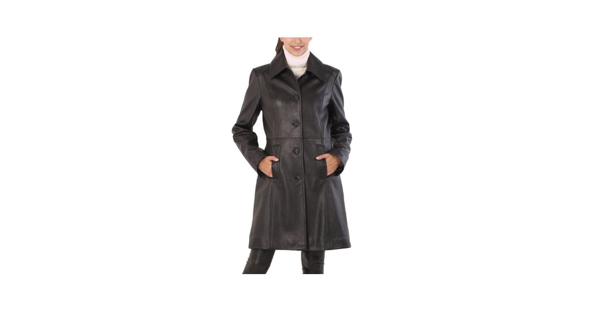 ジャケット・アウター \"NO ID\" Long Leather Coat NO ID. COAT