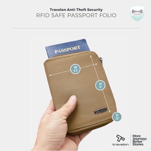 Image of Travelon RFID Blocking Passport Zip Wallet