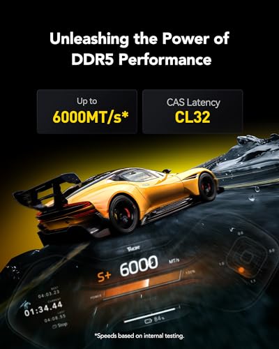 THOR OC RAM DDR5 32GB Kit (16GB x 2) 6000 MHz, DRAM 288-Pin UDIMM PC Memoria, Memoria Computer per XMP 3.0 e AMD EXPO, CL32-38-38-96, 1.35V (LD5U16G60C32LG-RGD) - RAM - Immagine 1