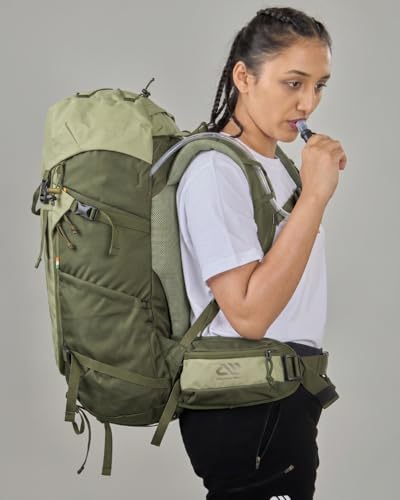 Image of Trishul 70L Modular Trekking Rucksack with detachable 10L daypack, rain cover, AeroSpine support & front opening. Ideal for hiking, trekking & expeditions.