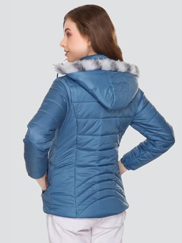 Image of RARE TIMES Women's Stylish Solid Full Sleeves Jacket | Winter Wear Quilted Jacket for Travelling | Regulaer Fit Puffer Jacket For Women