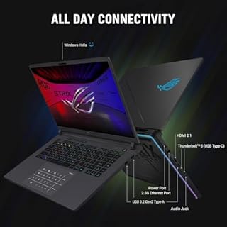 ASUS ROG STRIX G16 (2025) PC GAMING, NOTEBOOK GAMING I7-14650HX, NVIDIA GEFORCE RTX 5060 (8GB GDDR7), RAM 32GB DDR5, SSD 1TB, DISPLAY 16" FHD CON THUNDERBOLT 5, BT 5.4, TASTIERA RGB, WIFI 7