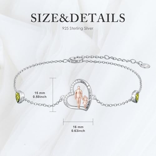 Bijoux pour femme bracelet père fille argent 925 d'une grande finesse