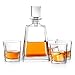 JoyJolt Luna 5 Piece Whiskey Decanter And Glass Set, 100% Lead-Free Crystal Bar Set Prefer For Scotch, Liquor, Bourbon Comes with A Whisky Decanter Sets And 4 Old Fashioned Glasses.