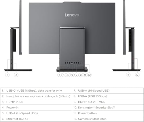 Image of Lenovo ThinkCentre Neo 55a 24 inch Business All-in-One Desktop | 100Hz IPS FHD Non-Glare Display | AMD Ryzen 5 4.9GHz | 64GB DDR5 RAM, 2TB PCIe SSD | 5MP IR Cam | WiFi 6, Luna Grey