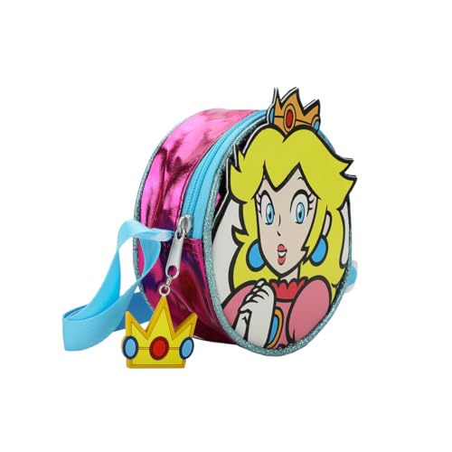 super mario brothers princess peach 5534 crossbody bag