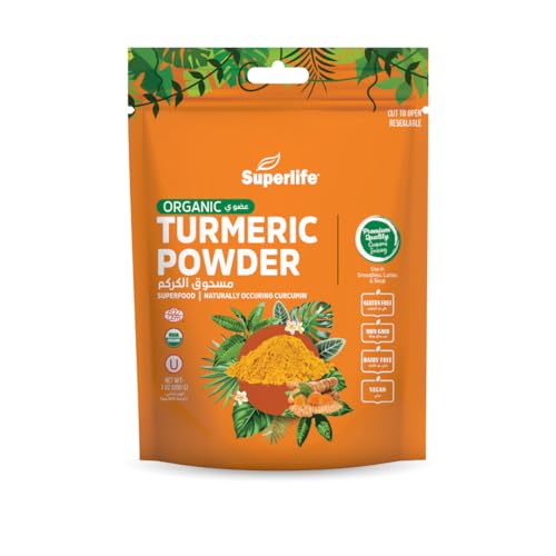 Superlife Organic Turmeric Powder | Naturally Occurring Curcumin | Superfood to Supports Healthy Joints | Anti-inflammatory | Potent Antioxidant | 200 Grams