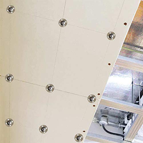 Easy Fix Washers - 28mm Diameter Pack of 100 Pieces, KAIISSA 4-Claw Washers Nail Gaskets for Gypsum Board Extruded Plate Insulation Board Fixed Backer Boards