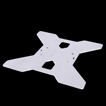 Y Carriage Replacement Aluminum Plate, Aluminum Y Carriage heated support Plate silver Anodized, for 3D Printer Y carriage plates