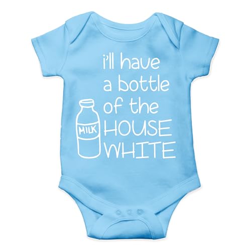 Image of AW Fashions I Will Have A Bottle Of The House White Baby Bodysuit Cute Newborn Boys Outfit Funny Infant