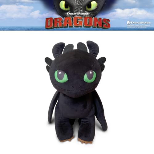 Image of How to Train Your Dragon Toothless Super Soft Plush Cozy Cuddle Pillow Buddy with Light Up Eyes for Comfort, (Officially Licensed Product) by Franco